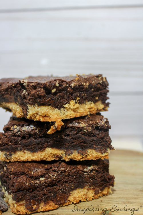 shortbread fudgy brownies cut into squares