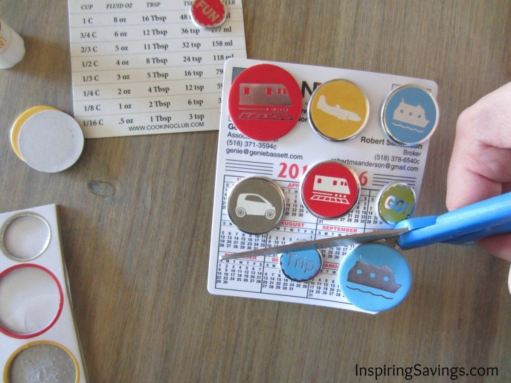 cutting magnet with scissors around stickers - sticker refrigerator Magnets