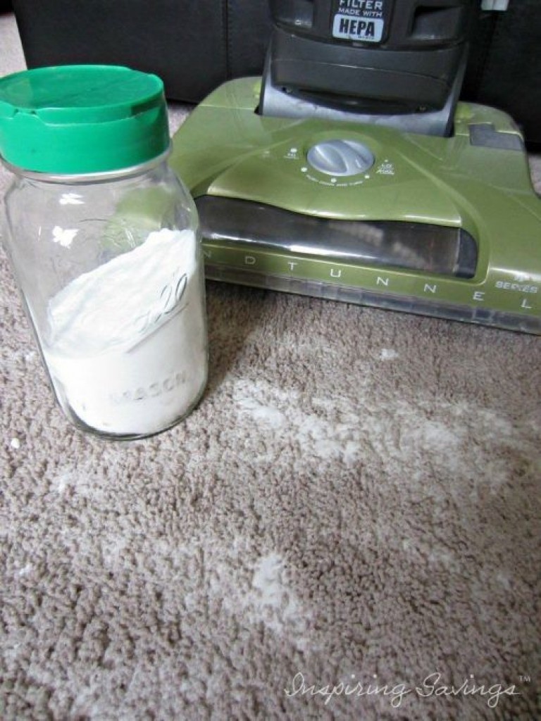 Homemade Carpet powder in container
