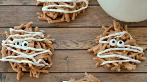 No Bake Mummy Haystack Cookies