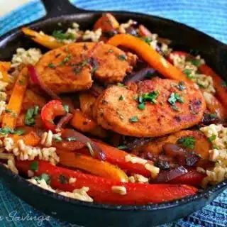 Chicken Fajita Rice Skillet Meal - One Pan
