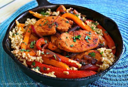 All Done Cooking... Beautifully Delicious one skillet meal chicken fajita rice