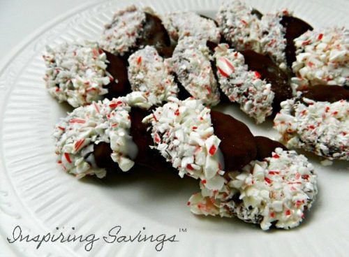 Easy No Bake Peppermint Dipped Cookies Ready to Serve