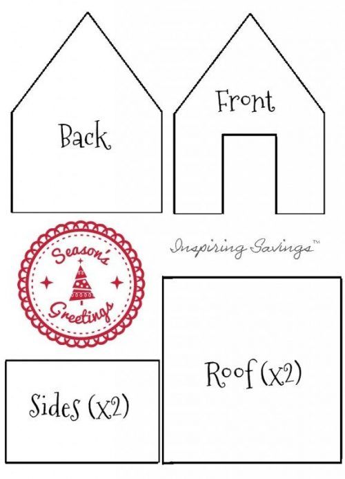 Gingerbread house template - free printable template to make gingerbread  house design