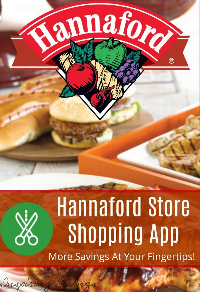 Hannaford store logo overlaying hamburgers in on table