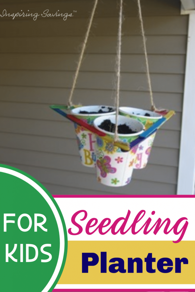 Homemade seedling planter for kids