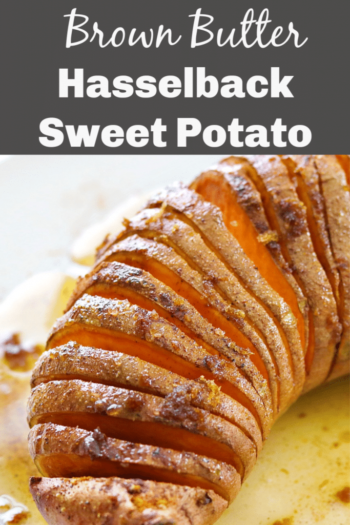 Brown Butter Hasselback Sweet Potato