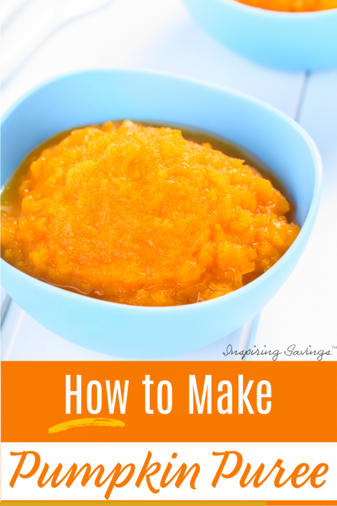 Pumpkin Puree in bowl - how to make homemade pumpkin puree.