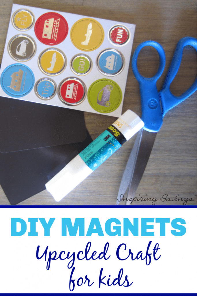 Homemade Sticker Refrigerator Magnets Craft for Kids