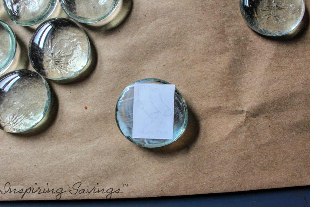 Adding Chore printable to glass bead