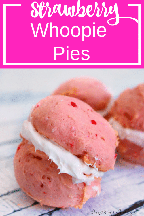 Our Semi-Homemade Strawberry Whoopie Pies Recipe is the perfect sweet treat that takes only minutes to prepare! Everyone will love this easy dessert recipe! These strawberry whoopie pies are made with a box cake mix.