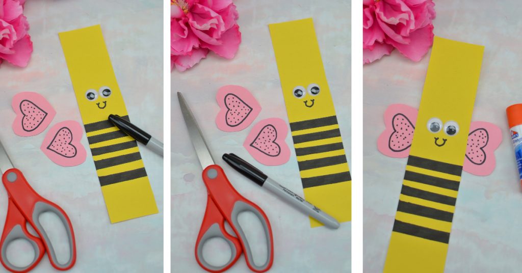 Making Bee paper chain picture college