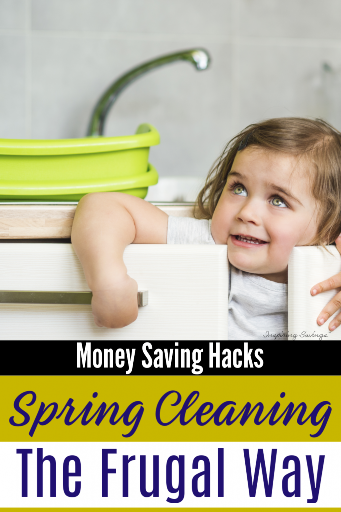 Little Girl Helping with Spring Cleaning