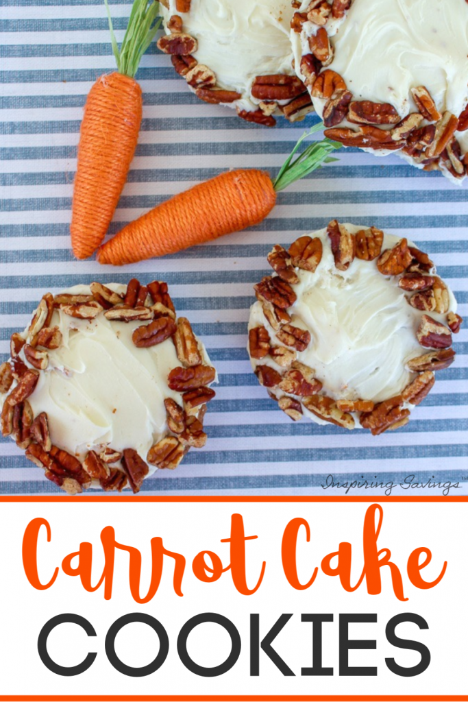 Carrot Cake Cookies with Cream Cheese Frosting