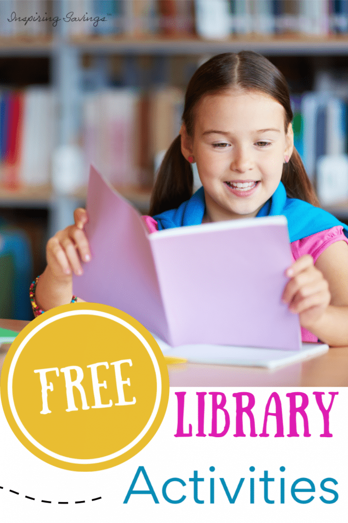 Enjoy all that your library has to offer - Little girl reading book at library