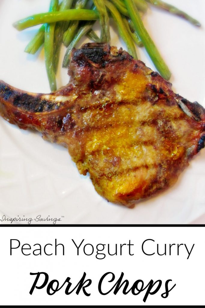 Peach yogurt curry pork chops - easy dinner idea
