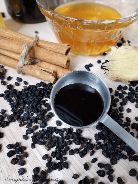 Homemade elderberry syrup