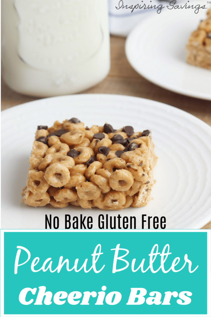 These No-Bake Peanut Butter Cheerio Bars are delicious, peanut buttery bars stuffed with Cheerios! Easy to make and gluten-free. Perfect for a sweet treat.