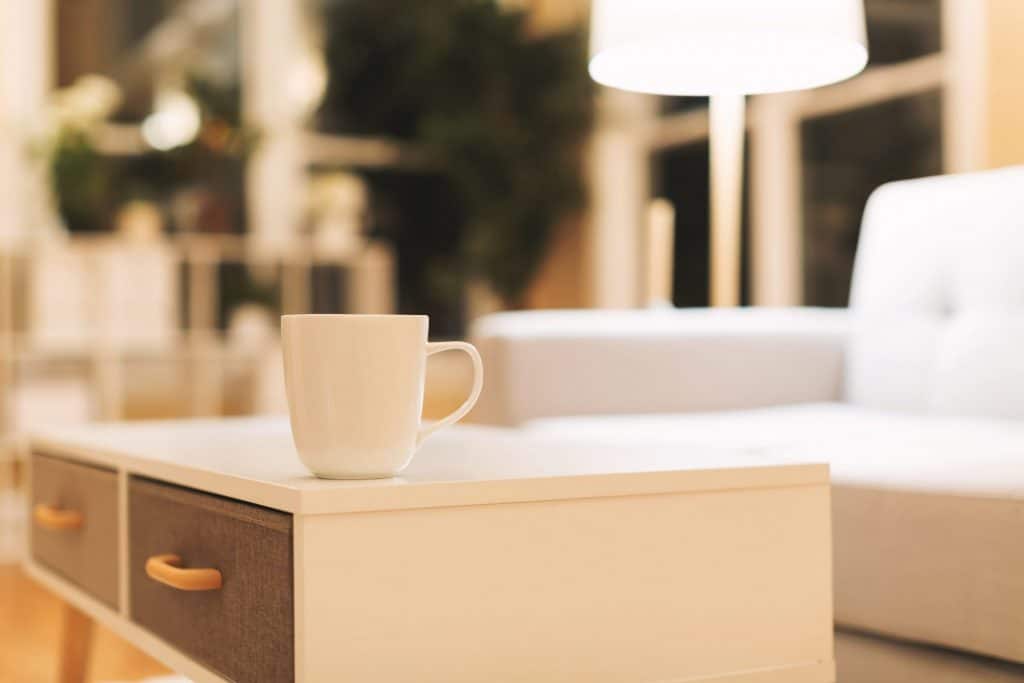 coffee cup on coffee table