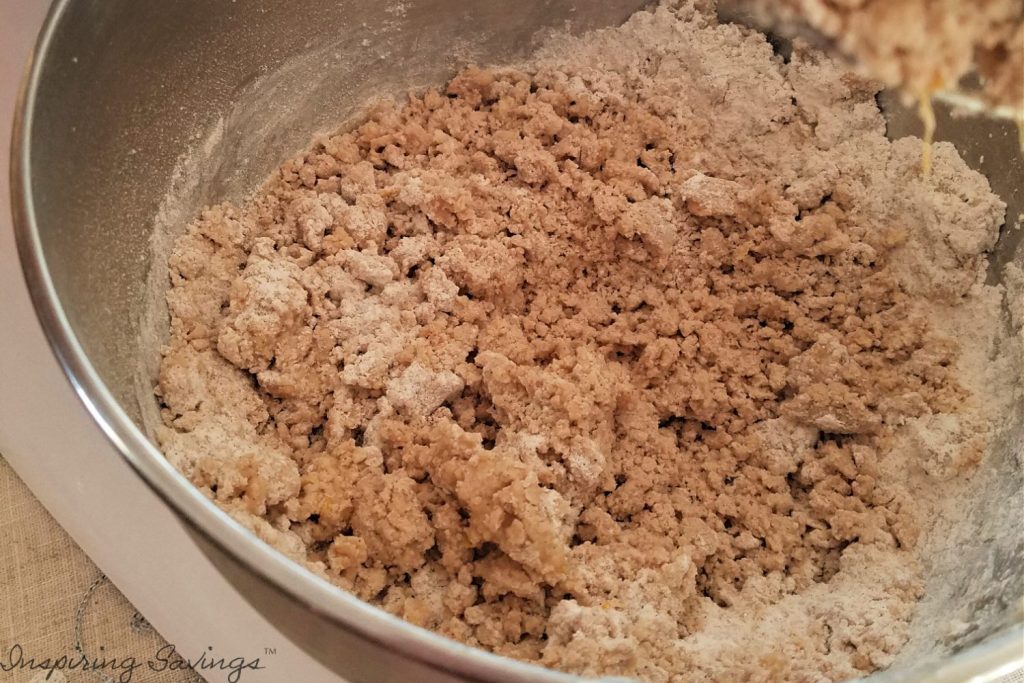 Gingerbread dough. Crumbly in mixer bowl
