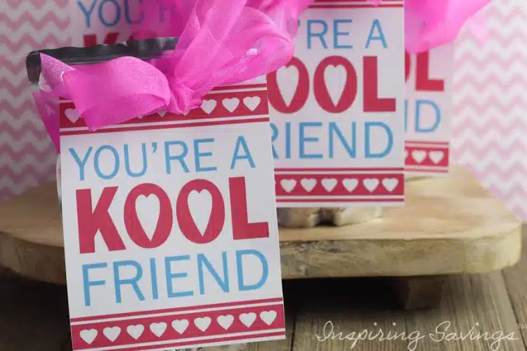 Printable Valentine's Day Card - "Kool" Friend - Kool-Aid Tag