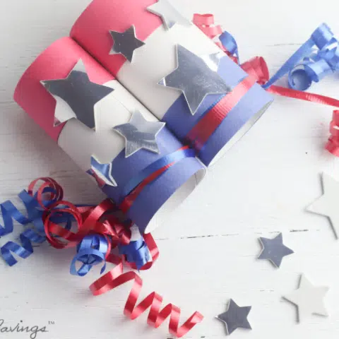 DIY Patriotic Fireworks Binoculars - Made From Toilet Paper Tubes