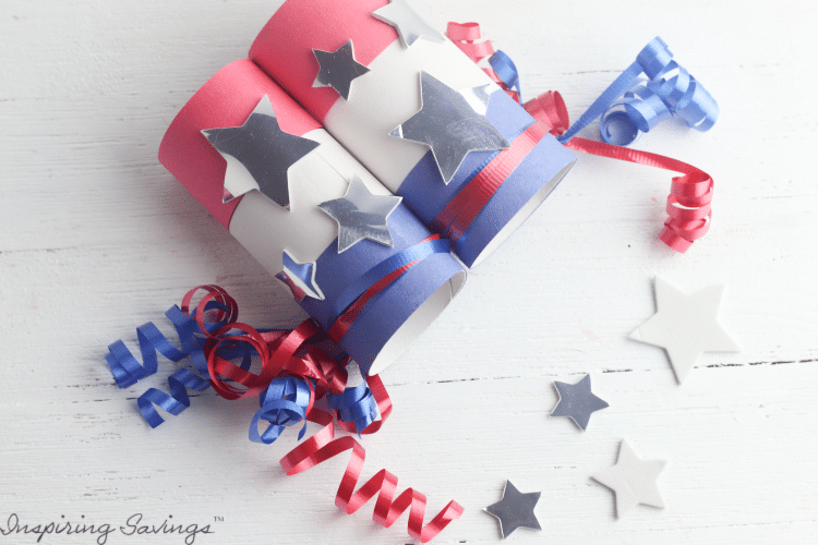 DIY Patriotic Fireworks Binoculars - Made From Toilet Paper Tubes