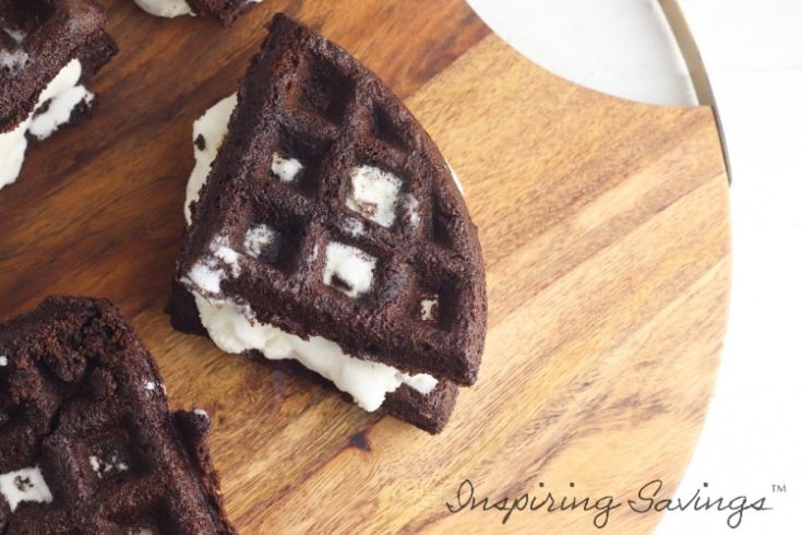 Completed Brownie Waffles Sandwiches