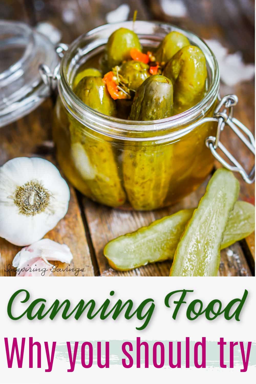 canned jar of pickles - home canning