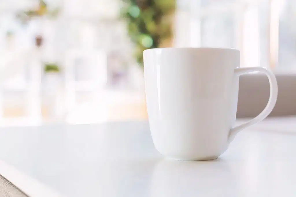 close up of coffee cup
