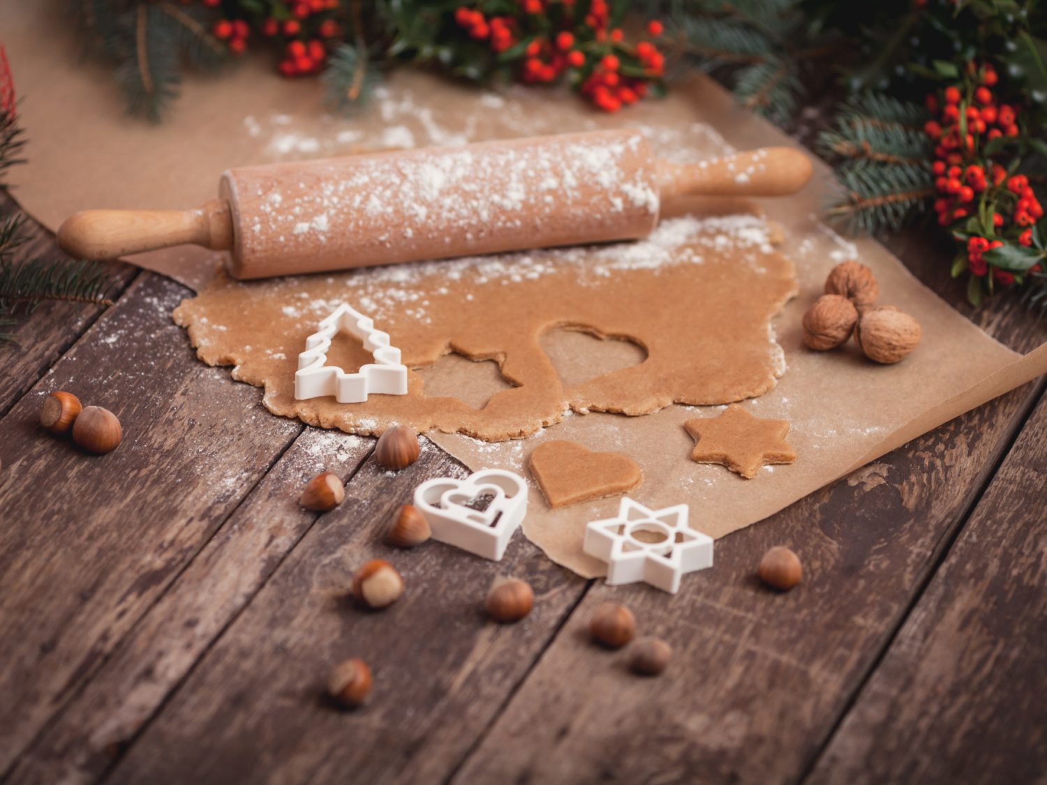 Making Christmas cookies for gifts