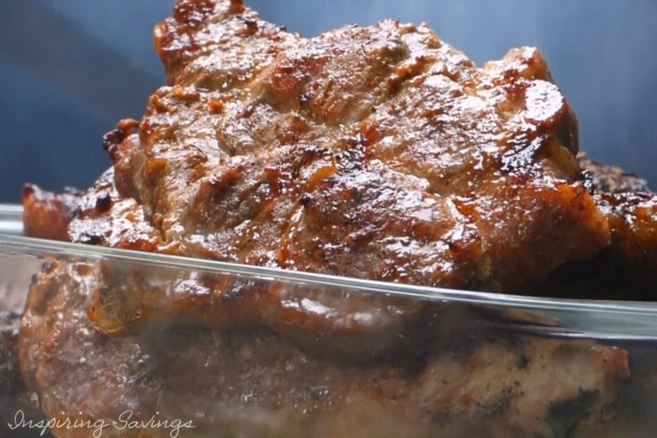 Pork Cutlets in glass dish