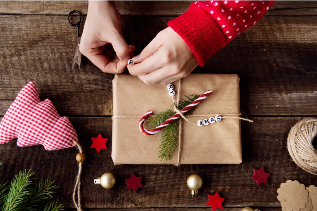 wrapping presents - take the stress out of Christmas