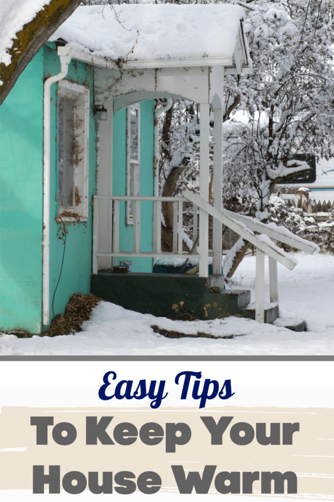 Front porch of home surround by snow - Tips to keep your house warm