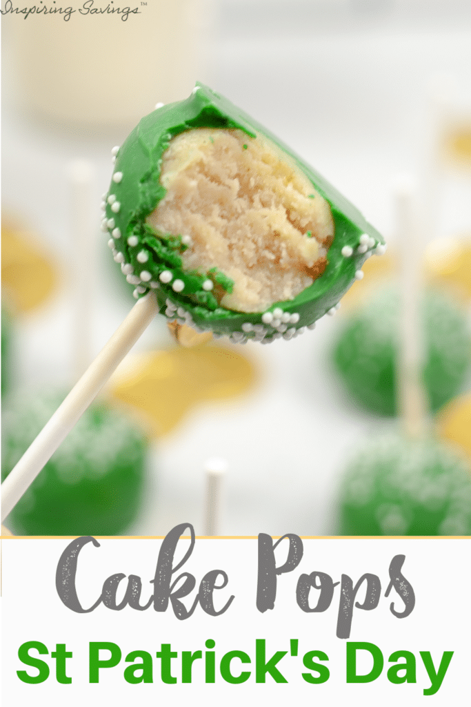 Green and gold cake pops for St. Patrick's day