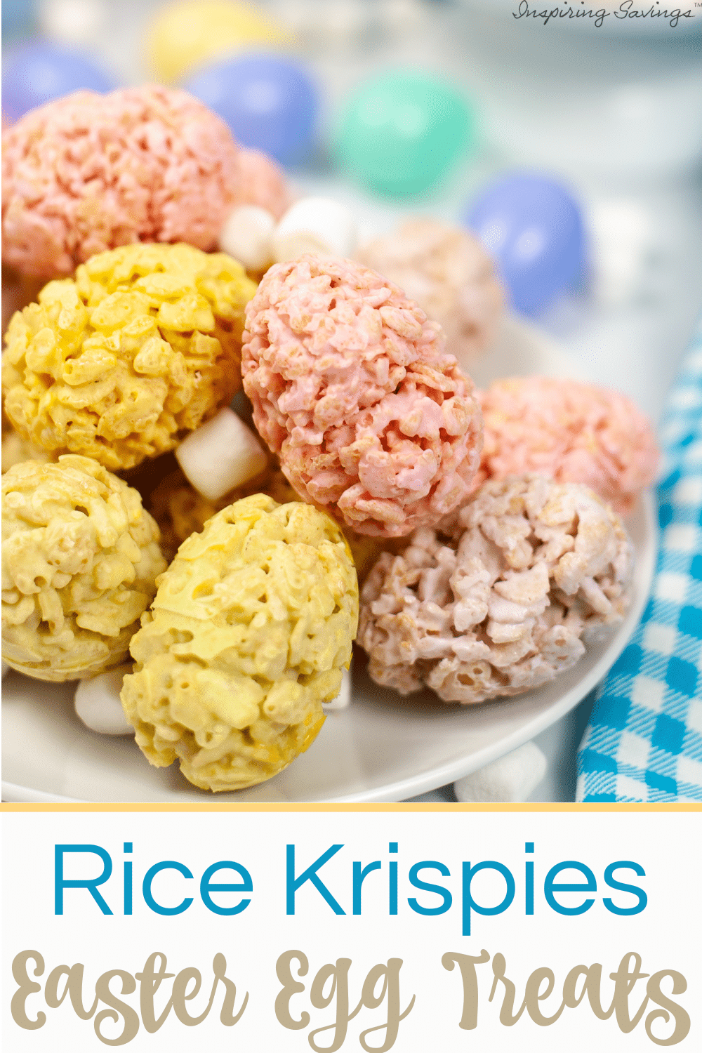 Easter Egg Rice Krispie Treats on a Stick - Reluctant Entertainer