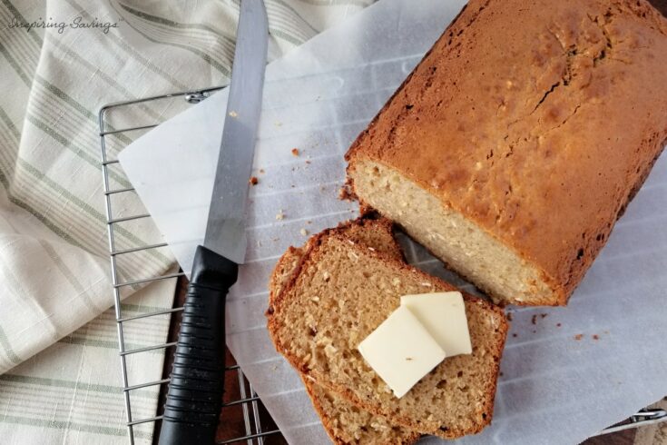 Peanut Butter bread on wire rack