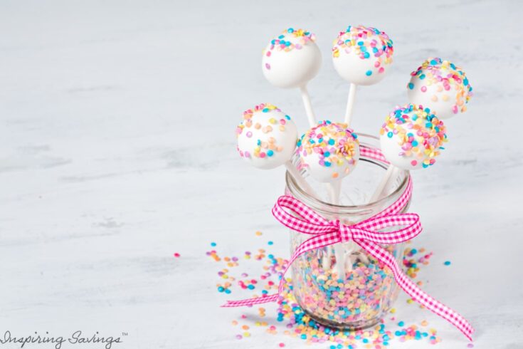 Cake pops in jar