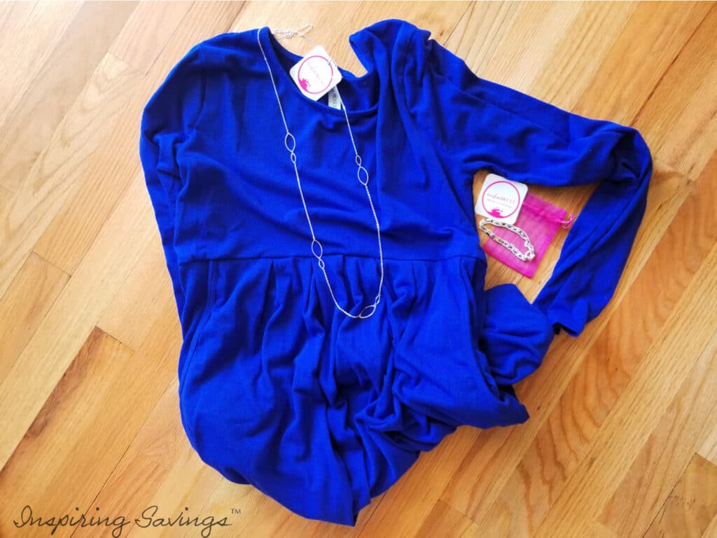 Nadine West Blue Dress with pockets
