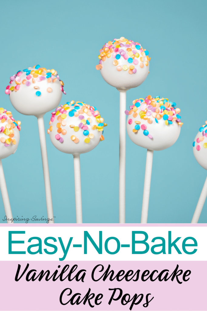 Picture of Easy No Back Vanilla Cheesecake Cake Pops