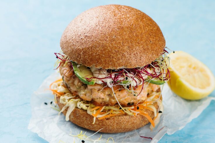 fresh salmon burgers