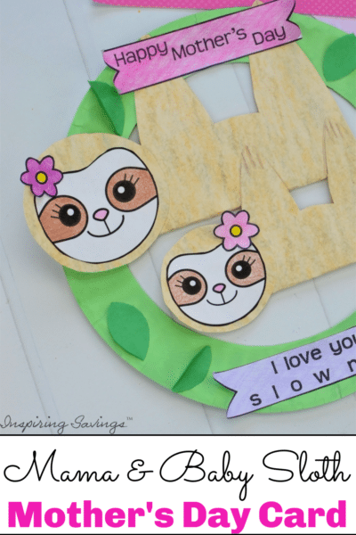 mothers day sloth card