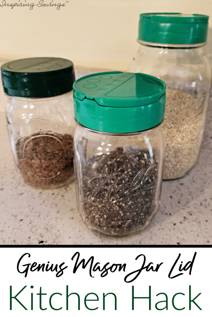 amazing kitchen hack - using any size mason jar you can switch the tops to a new top with holes