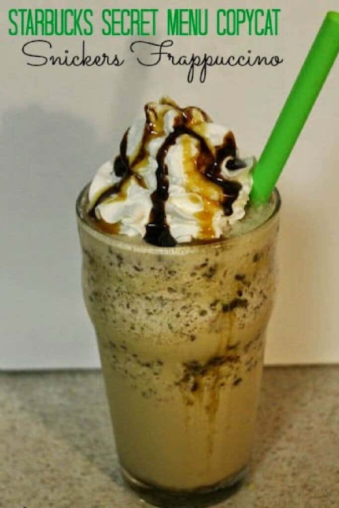 Starbucks Secret Menu Recipe Snickers Frappuccino Recipe