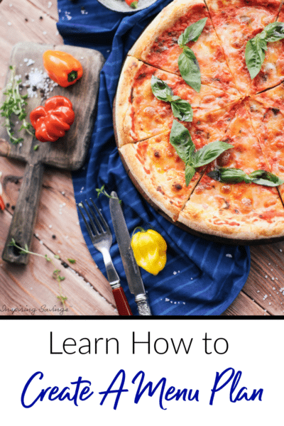 Learn how to create a menu plan