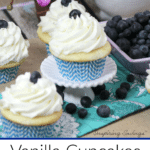 vanilla cupcakes with blueberry filling