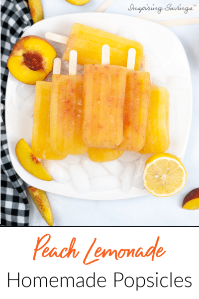 Peach Lemonade Homemade Popsicles hero image