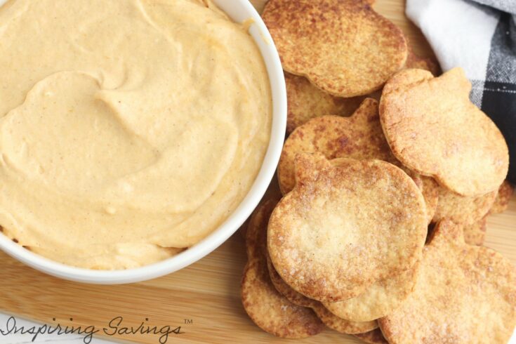 Pumpkin Dip with pie crust dips