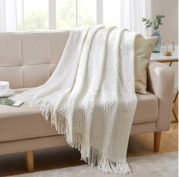 Decorative knit blanket