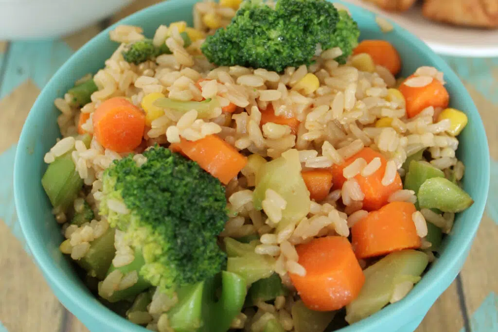 weeknight stir fry with leftover vegetables. Great way to reduce food waste and have a simple recipe